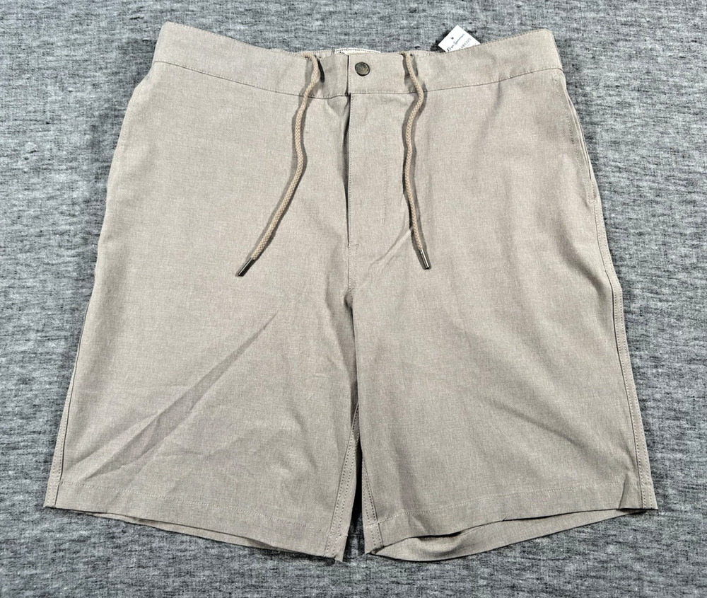 Reyn Spooner Aloha Shorts Mens 34 9" Beige Tropical Summer Casual Lightweight